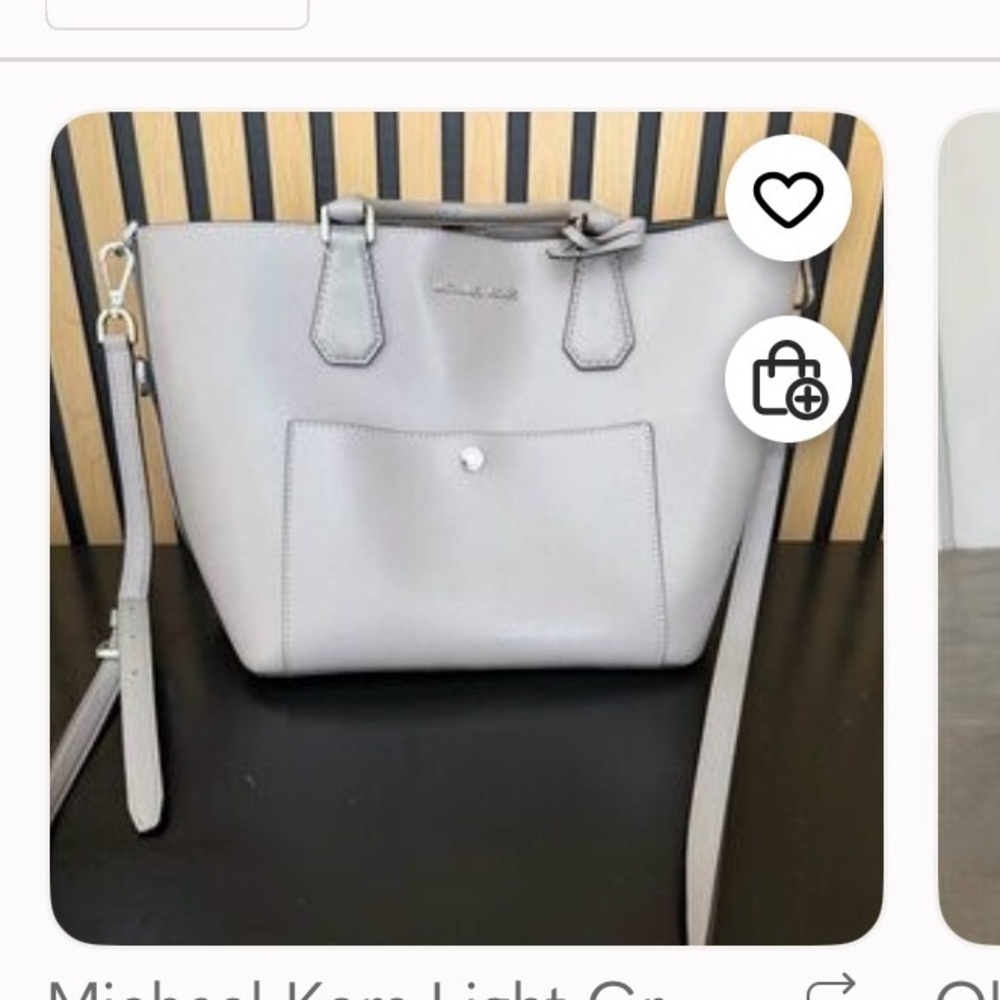 Michael Kors Light Gray Tote Bag